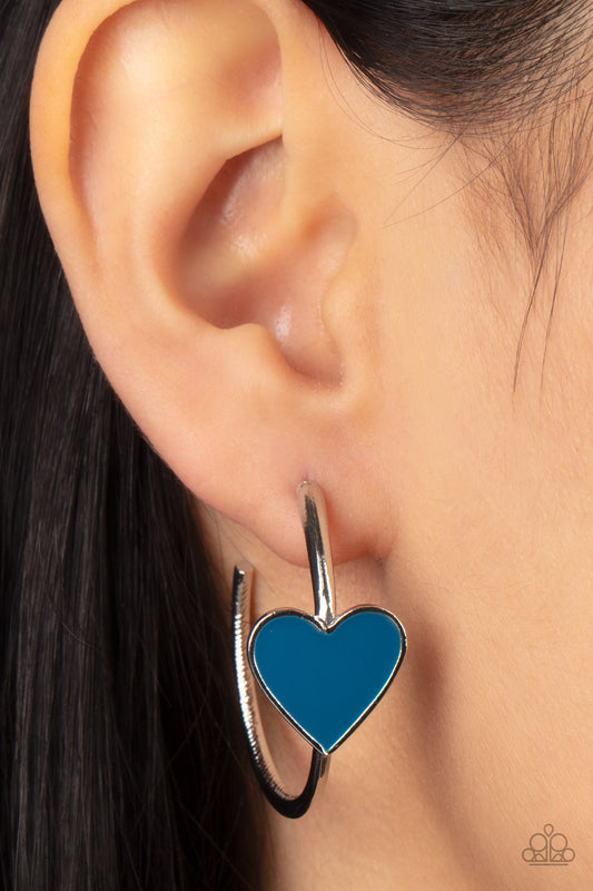 Kiss Up - Blue Heart Hoops