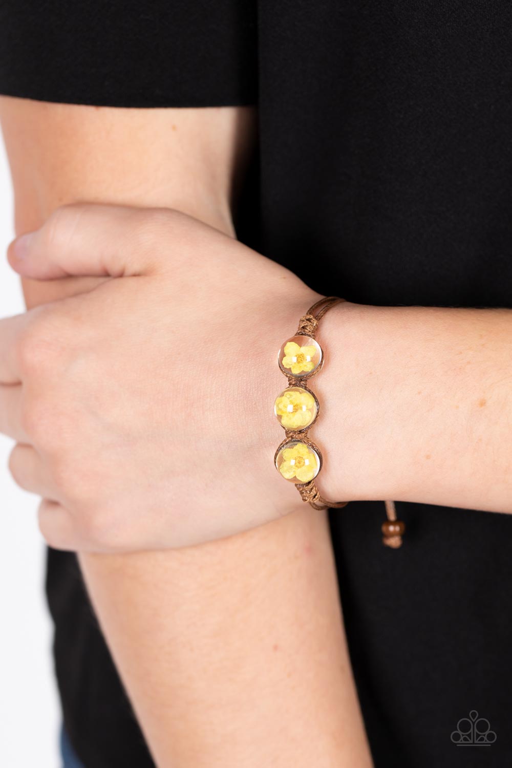 Prairie Persuasion - Orange Flower Boho Bracelet