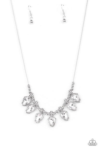 Crown Jewel Couture - White Rhinestone Necklace