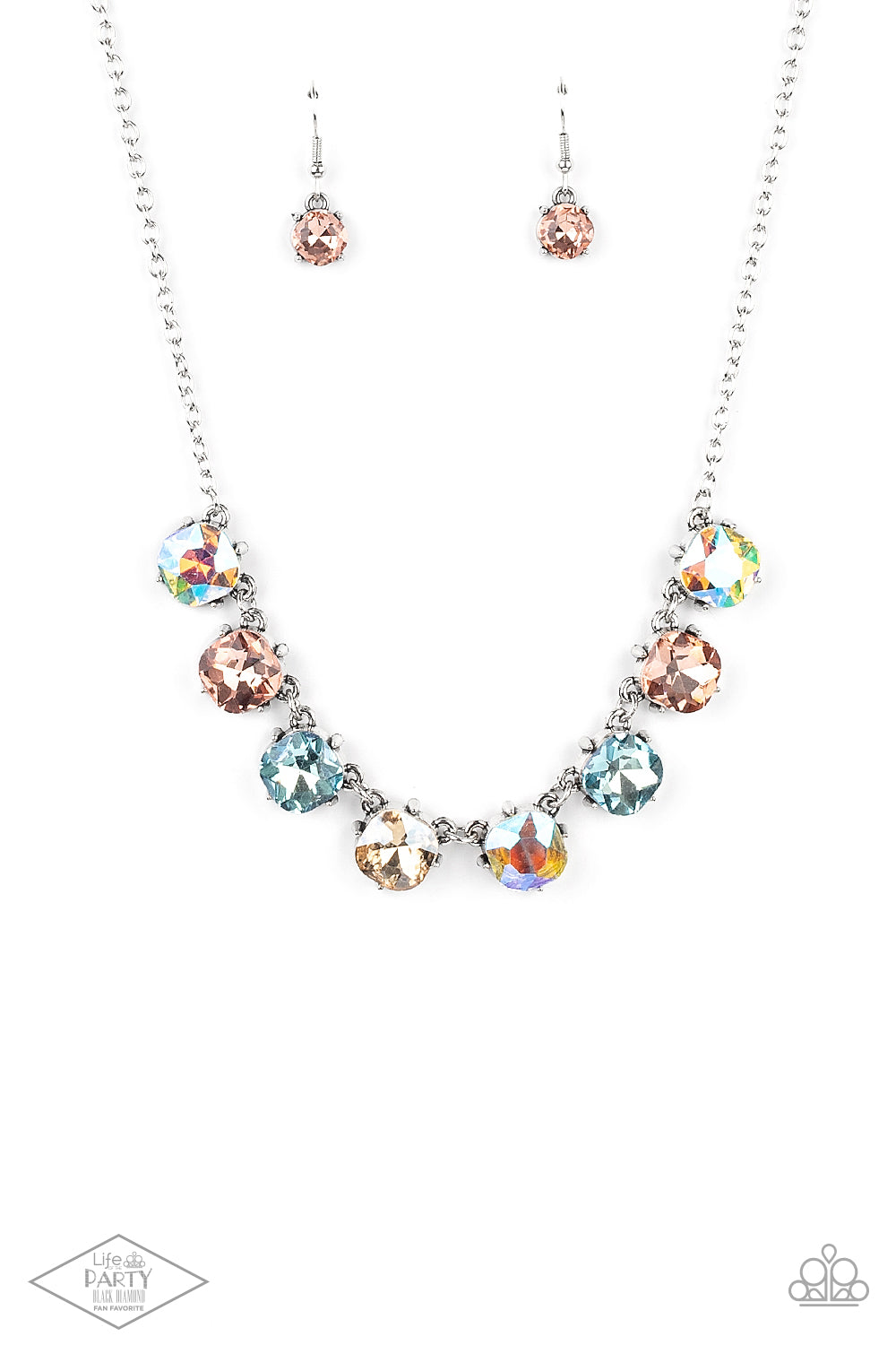 Dreamy Decorum - Pastel Rhinestone Necklace