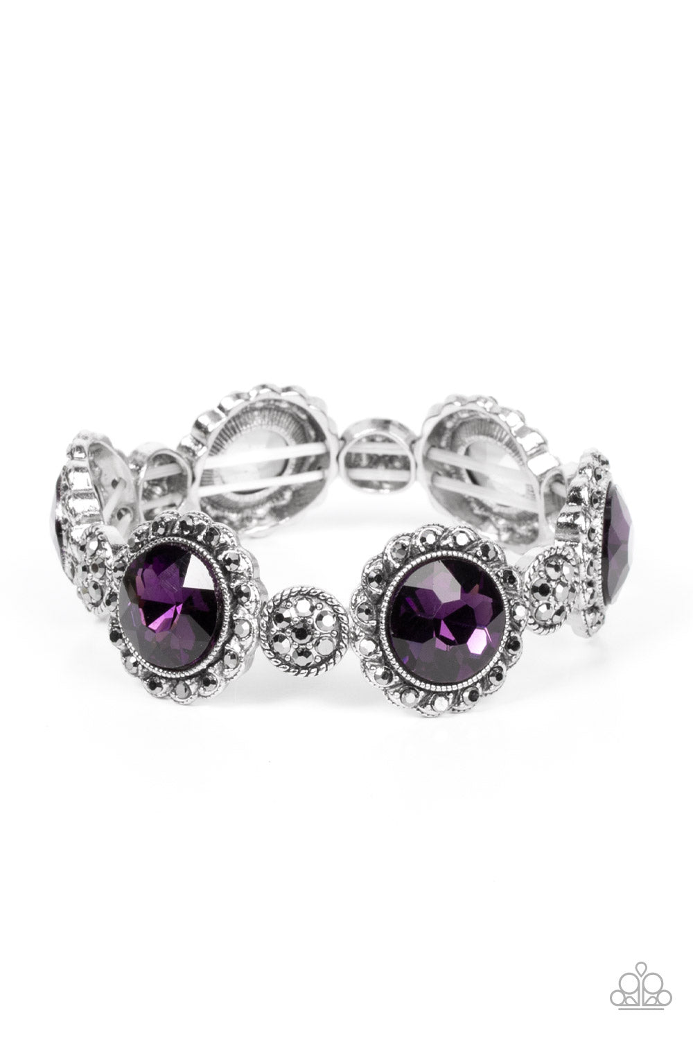 Palace Property - Rhinestone Stretch Bracelet (offered in your choice of blue or purple)