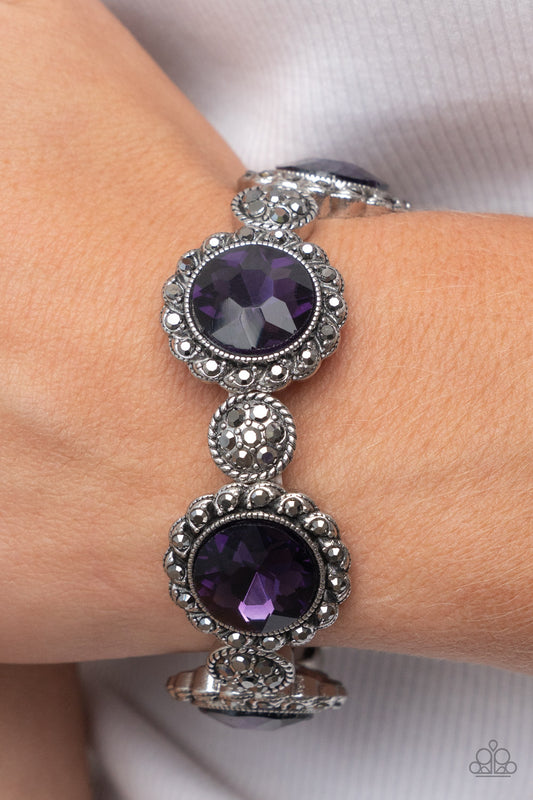 Palace Property - Rhinestone Stretch Bracelet (offered in your choice of blue or purple)