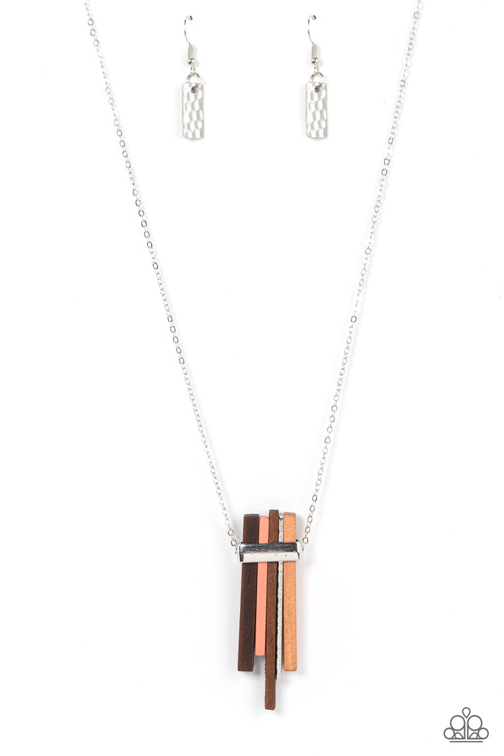 Cayman Castaway - Multi-Colored Wood Pendant Necklace