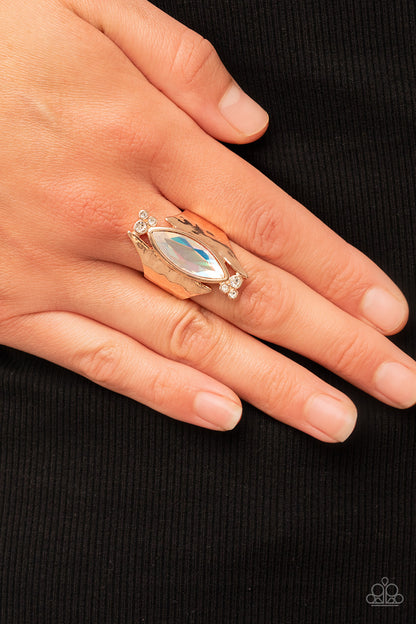 Planetary Paradise - Rose Gold and Iridescent Ring