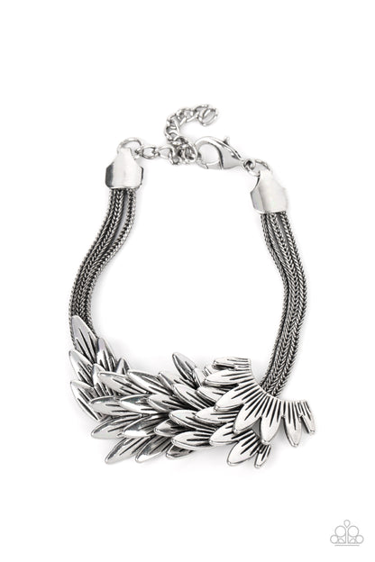BOA and Arrow - Silver Feathery Chain Bracelet