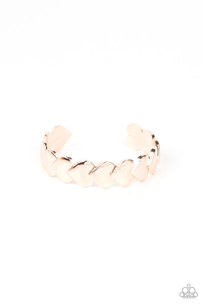 Hearts Galore - Rose Gold Cuff Bracelet