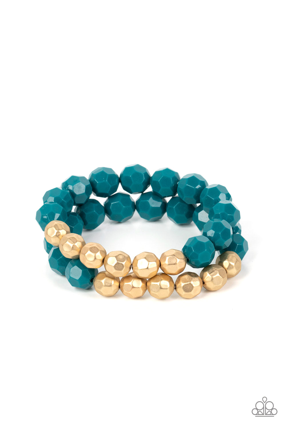 Greco Getaway & Grecian Glamour - Blue Beaded Necklace with matching bracelet