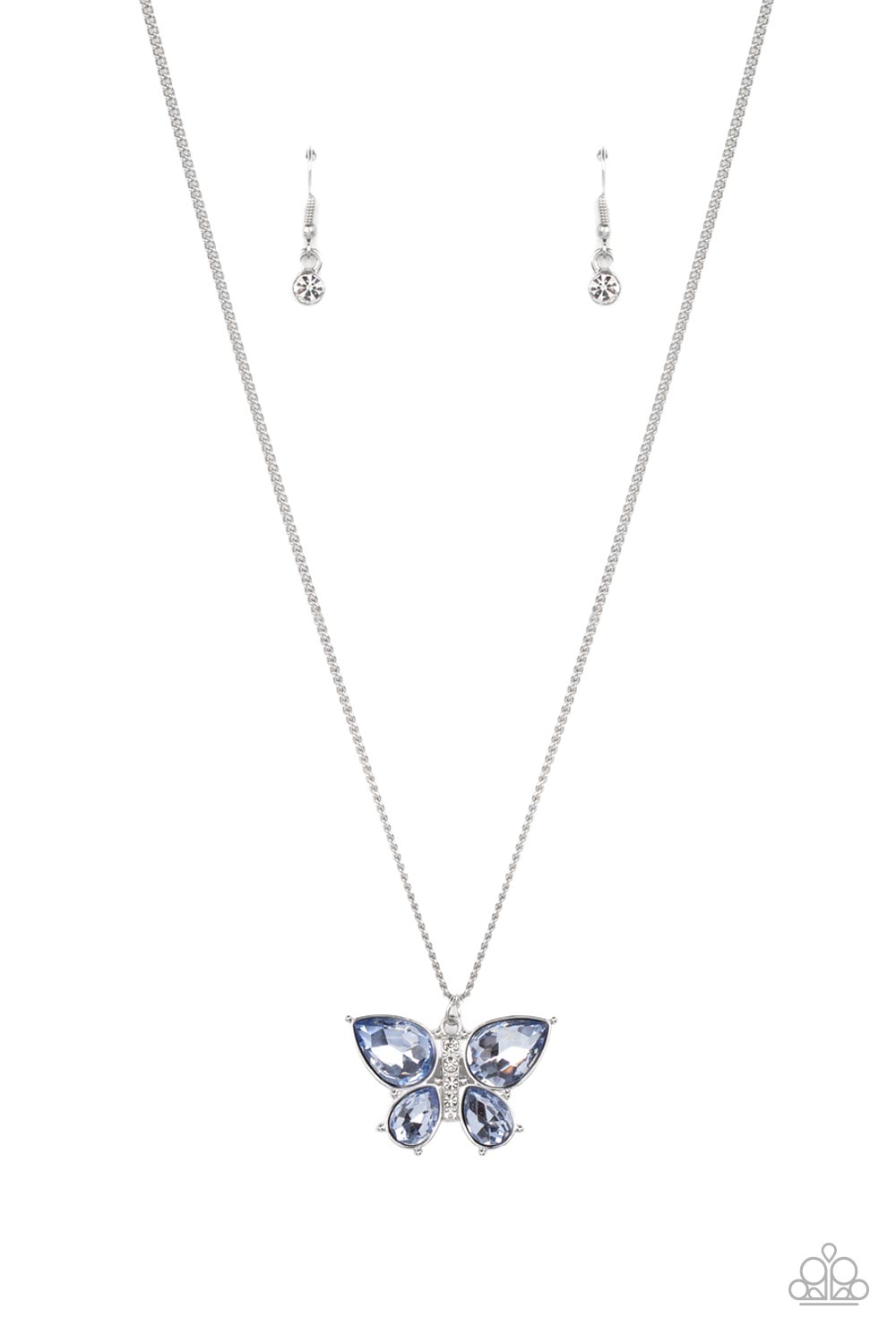 Free-Flying Flutter - Butterfly Beatitude Blue Bracelet & Necklace Set