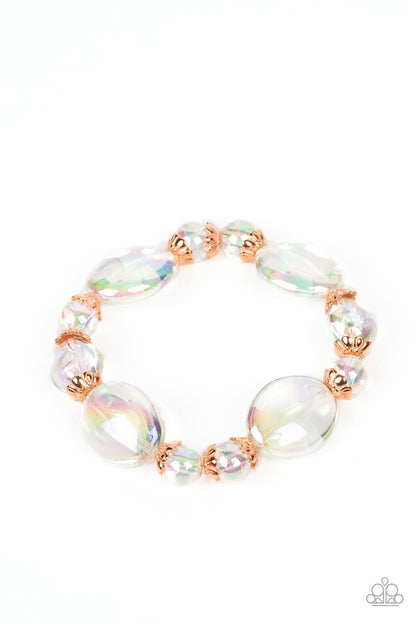 Prismatic Magic - Copper & Irisdescent Necklace & Bracelet Set