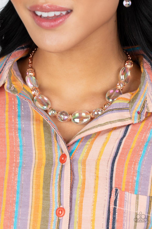 Copper Iridescent Necklace