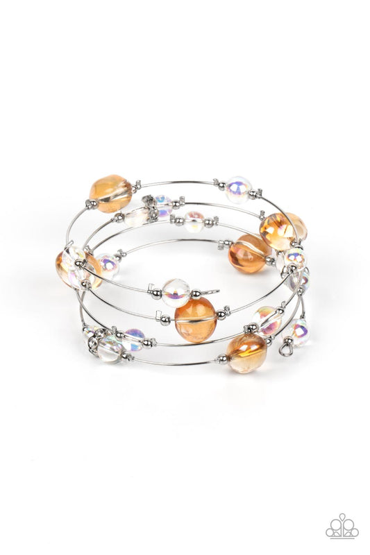 Iridescent & Orange Bracelet