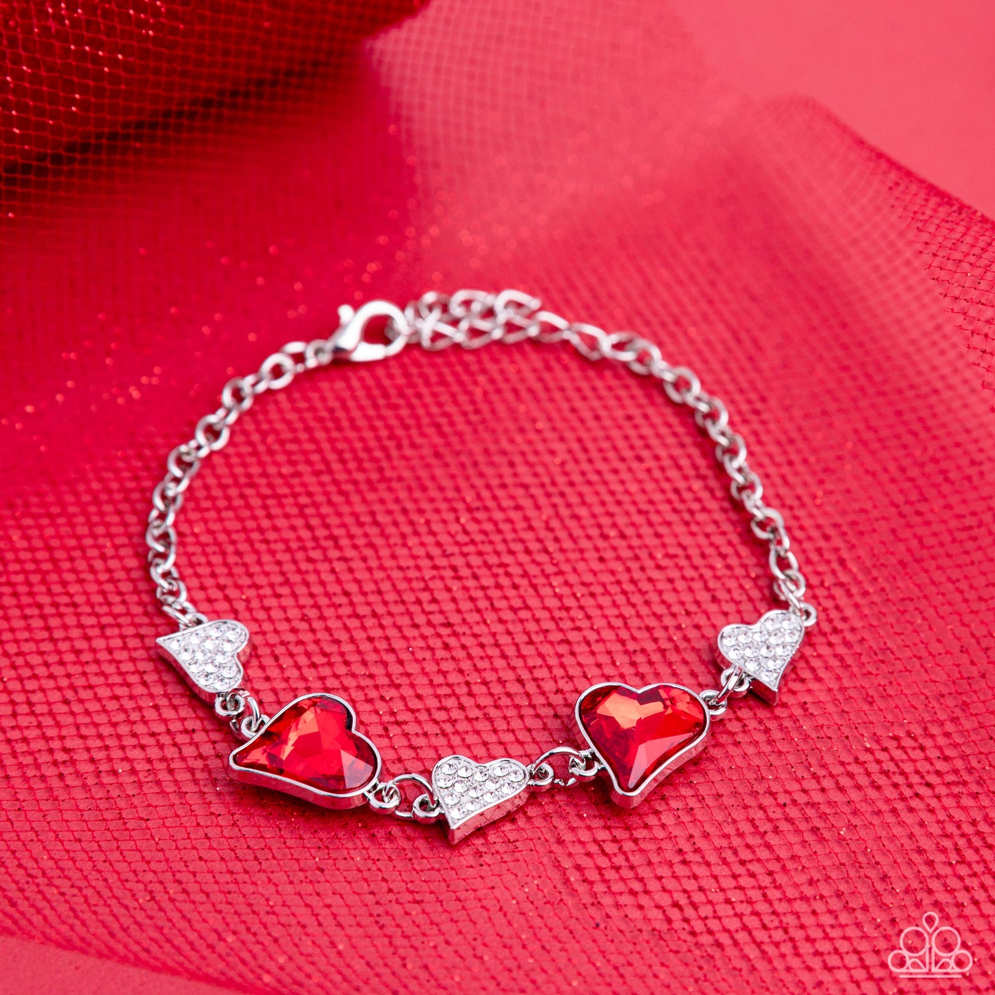 Cluelessly Crushing - Red or Pink Heart Bracelet