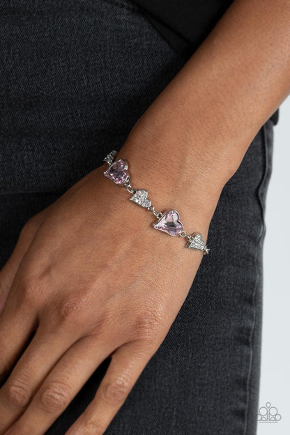Cluelessly Crushing - Red or Pink Heart Bracelet