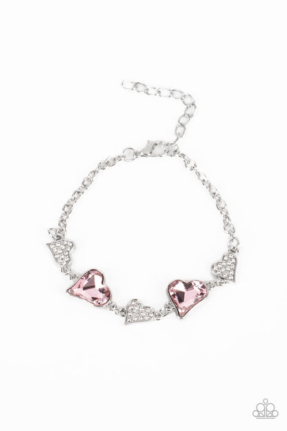 Cluelessly Crushing - Red or Pink Heart Bracelet