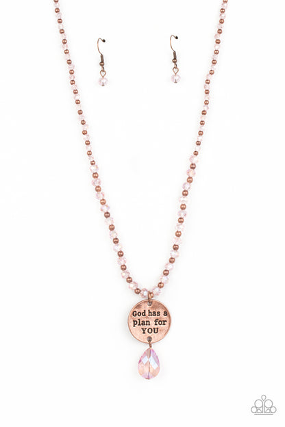 Priceless Plan - Copper Inspirational Necklace