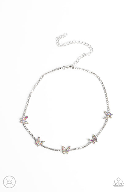 Fluttering Fanatic - Iridescent Butterfly Choker