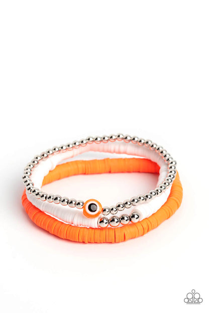 EYE Have A Dream - Orange & White Bracelet