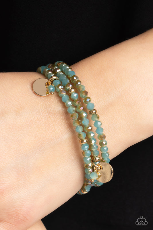 Illusive Infinity - Blue/Gold Infinity Style Bracelet