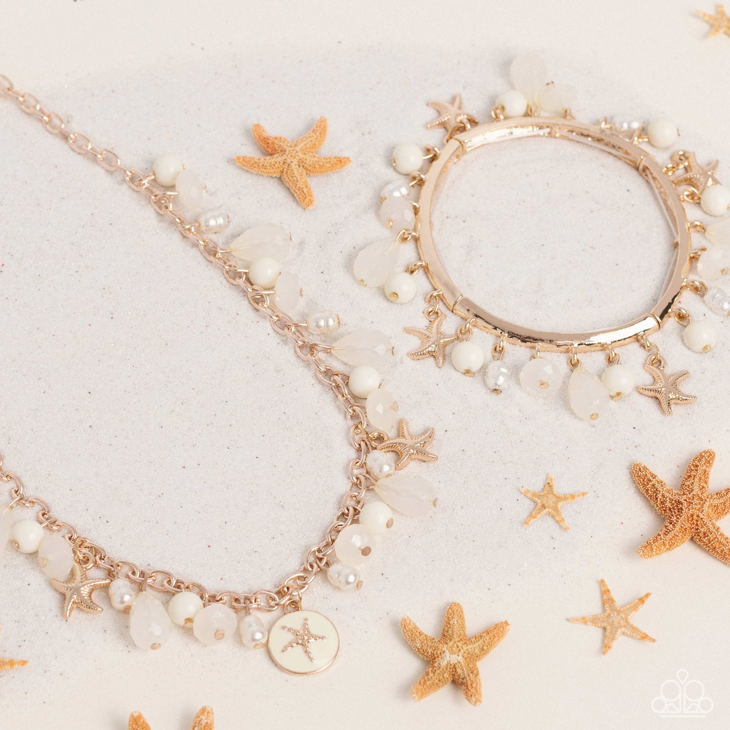 Surfer Serenade Necklace with matching Surfer Shanty Bracelet - Gold