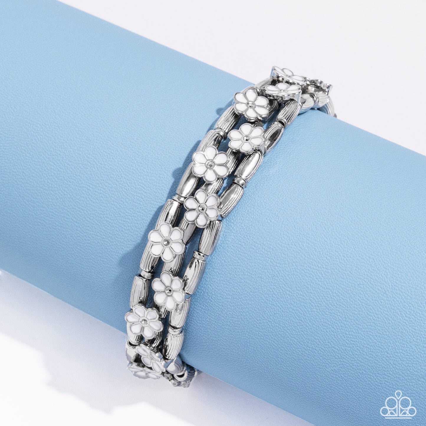 Scattered Springtime - White Springtime Daisy Inspired Bracelet