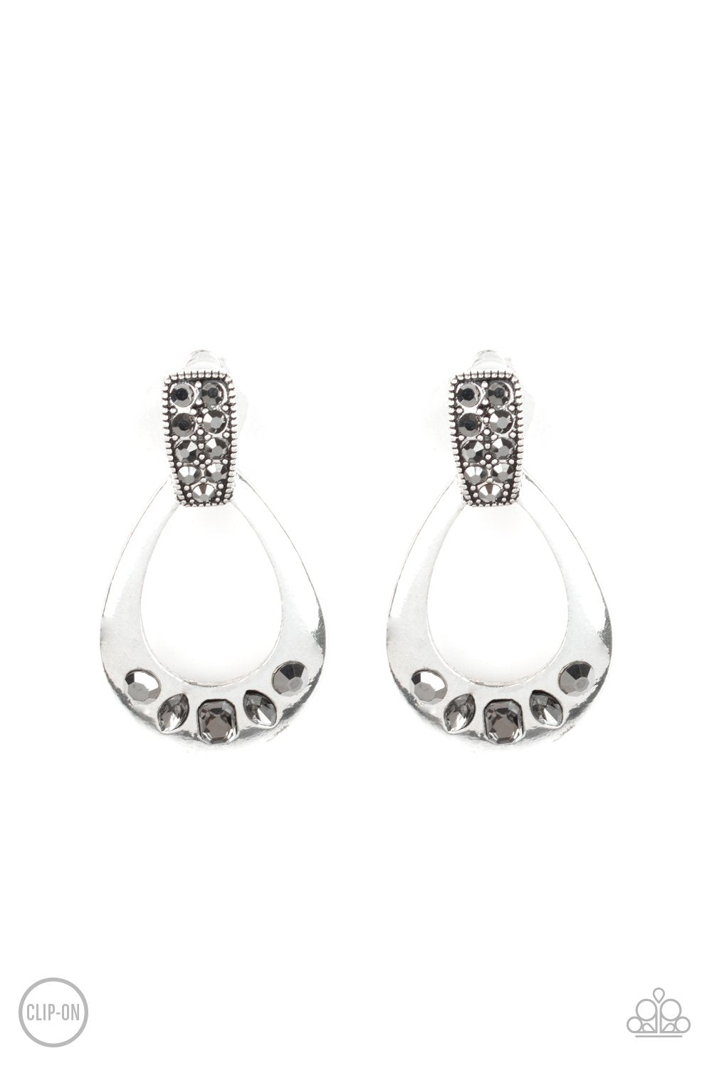 Broker Babe Silver Clip-On Earring