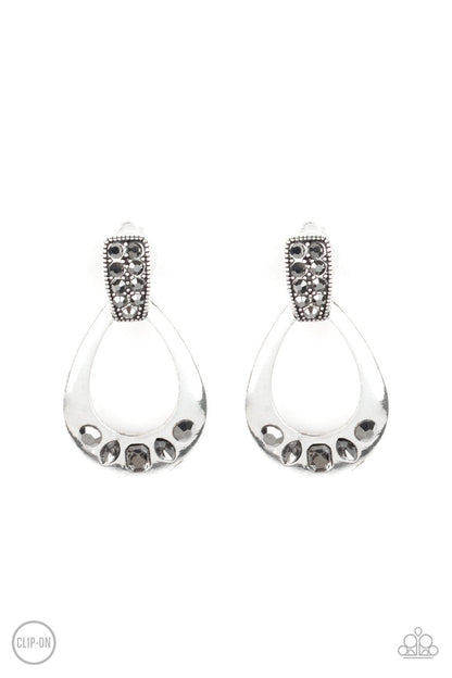 Broker Babe Silver Clip-On Earring