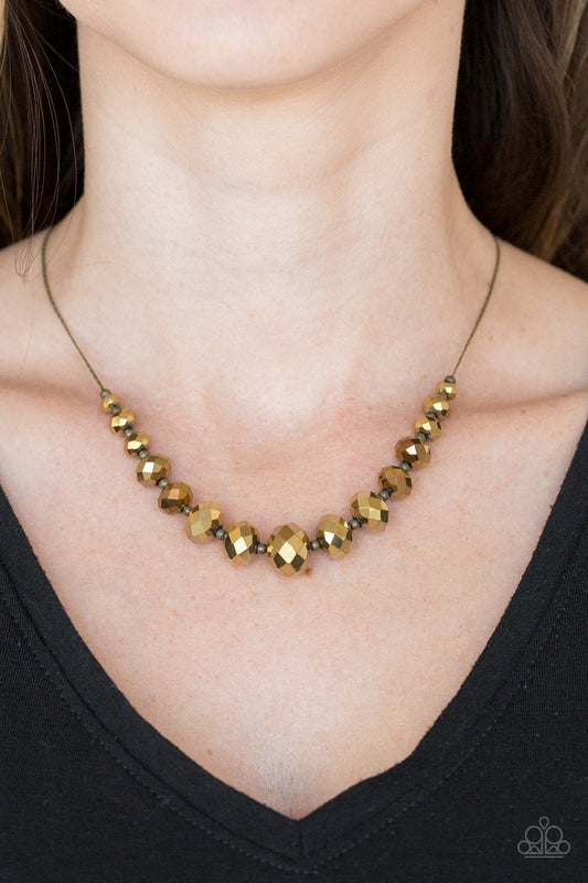 Crystal Carriages Necklace Brass Necklace