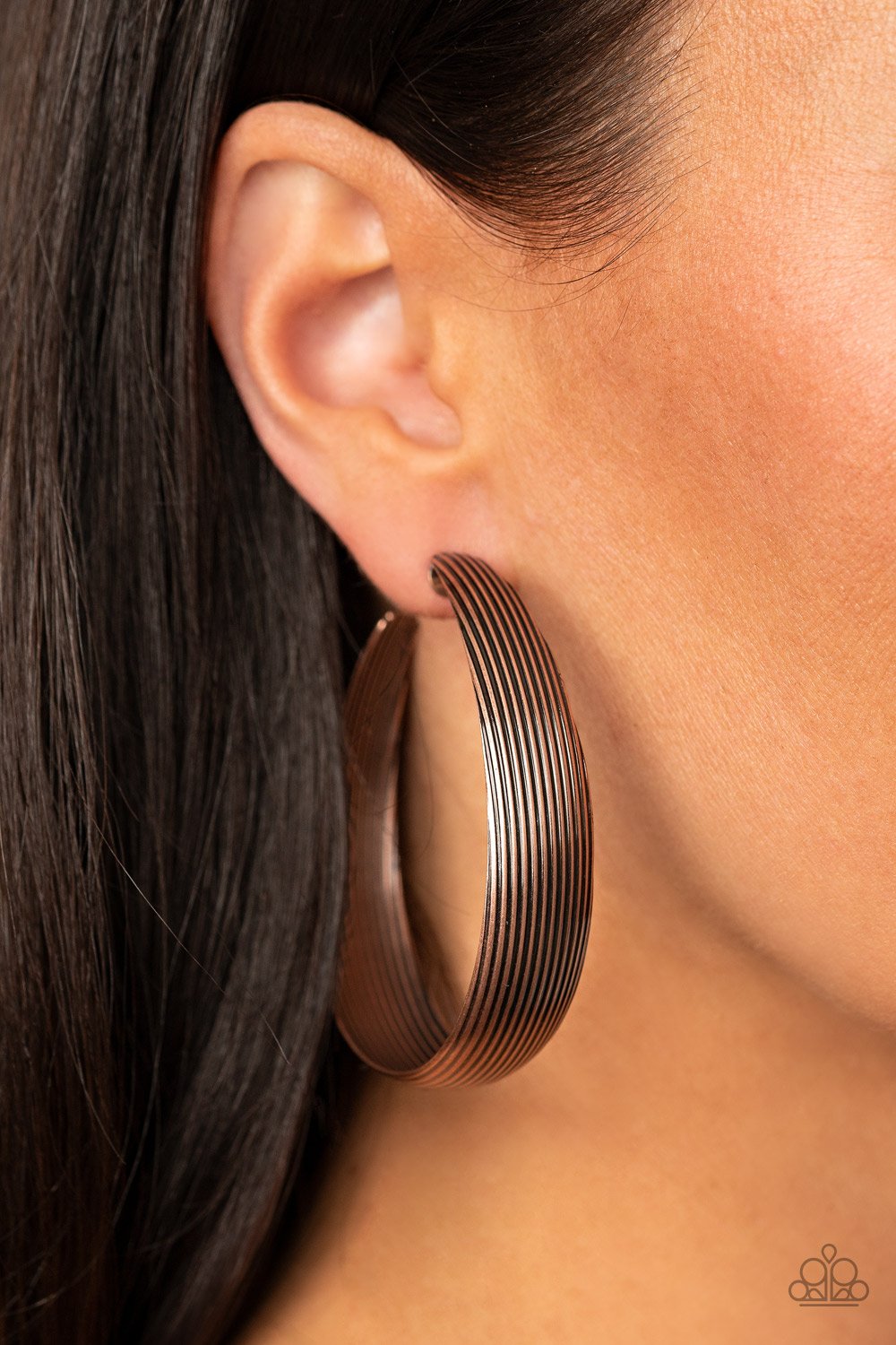 Desert Wanderings Copper Hoop Earring