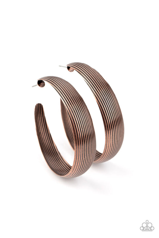 Desert Wanderings Copper Hoop Earring