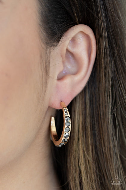 Welcome To Glam Town Gold Hoop