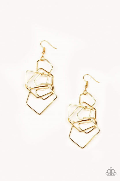 Five-Sided Fabulous Gold Earring