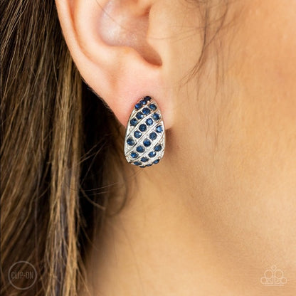 Sparkling Shells Blue Clip-On Earring