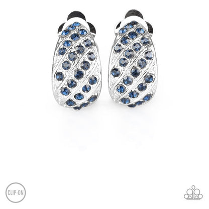 Sparkling Shells Blue Clip-On Earring